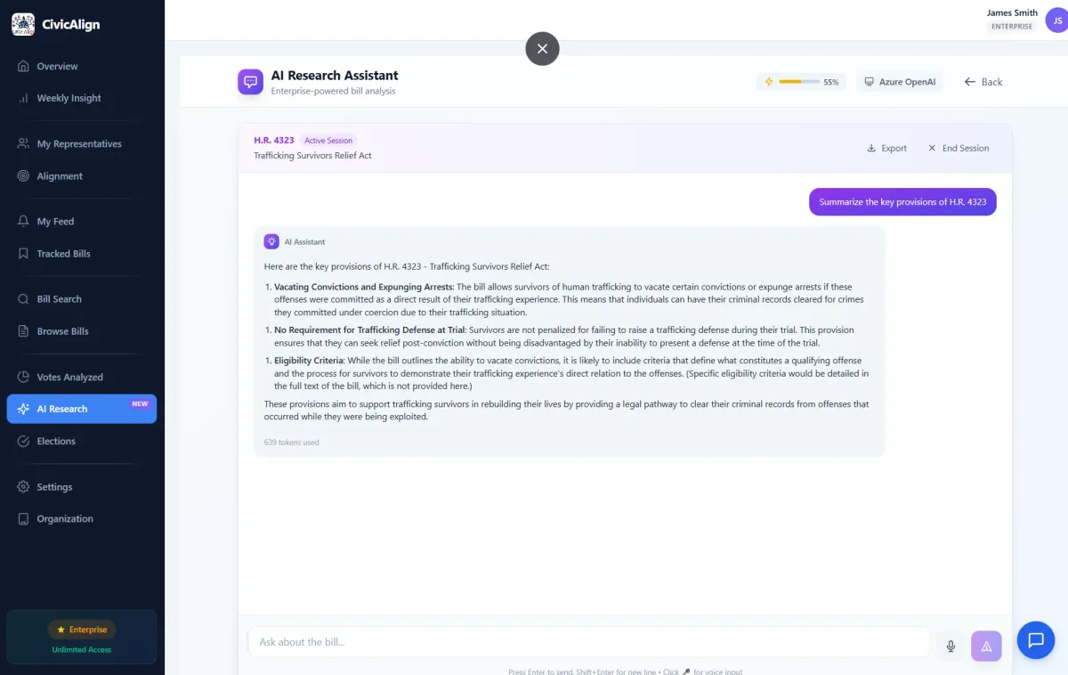 AI Assistant: Legislative Insights